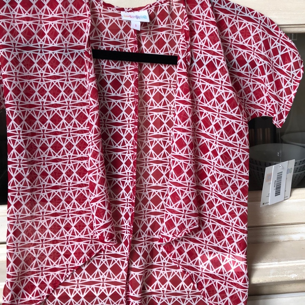 Kids Bianka cover up. Red and white. Size 1